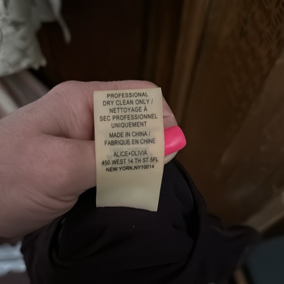 Alice and Olivia size small deep purple shimmer dress - Picture 5 of 5